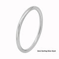 High Polished 925 Sterling Silver Full Round 3mm Band Ring - RING05