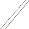 Rhodium Plated 925 Sterling Silver Round Box 050 Chain or Bracelet 2.6mm - CH218 RH