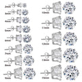 Silver 925 Clear Round CZ Stud Earring - STUD RD CL