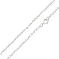 Rhodium Plated 925 Sterling Silver Rolo 020 Chain 1.35mm - CH230 RH