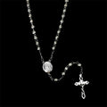 Silver 925 High Polished Diamond Cut Rosary 6mm - ROS25-6MM