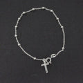 High Polished 925 Sterling Silver Rosary Bracelet 3MM - ROSB02-3MM