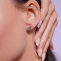 High Polished 925 Silver Hummingbird Earrings - SIL00010
