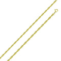 Gold Plated 925 Sterling Silver Singapore 015 Chain 1mm - CH328 GP