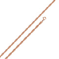 Rose Gold Plated 925 Sterling Silver Singapore 020 Chain 1.2mm - CH166 RGP