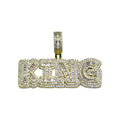 Gold Plated 925 Sterling Silver CZ KING Hip Hop Pendant - SLP00244GP