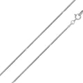 4 Sided Snake 025 Rhodium Plated 925 Sterling Silver Chain 0.8mm - CH132 RH