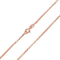 Rose Gold Plated 925 Sterling Silver Snake 4 Sided DC 025 Chain 0.9mm - CH174 RGP