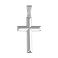 High Polished 925 Sterling Silver Flat Cross Pendant - SOP00042