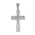 High Polished 925 Sterling Silver Engraved Cross Pendant - SOP00043