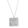 Rhodium Plated 925 Sterling Silver Muladhara Chakra Symbol Necklace - SOP00053