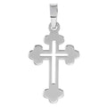 Rhodium Plated 925 Sterling Silver Open Cross Pendant - SOP00068