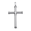 Rhodium Plated 925 Sterling Silver Large Cross Pendant - SOP00074