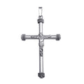 Rhodium Plated 925 Sterling Silver Large Crucifix Pendant - SOP00076