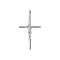 High Polished 925 Sterling Silver Cylinder Cross Pendant - SOP00108