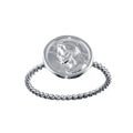 High Polished 925 Sterling Silver Jesus Medallion Ring - SOR00028