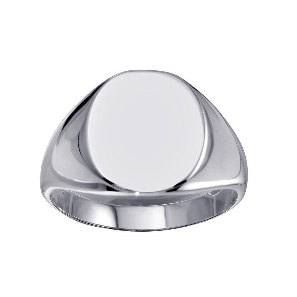 High Polished 925 Sterling Silver Oval Engravable Ring - SOR00034