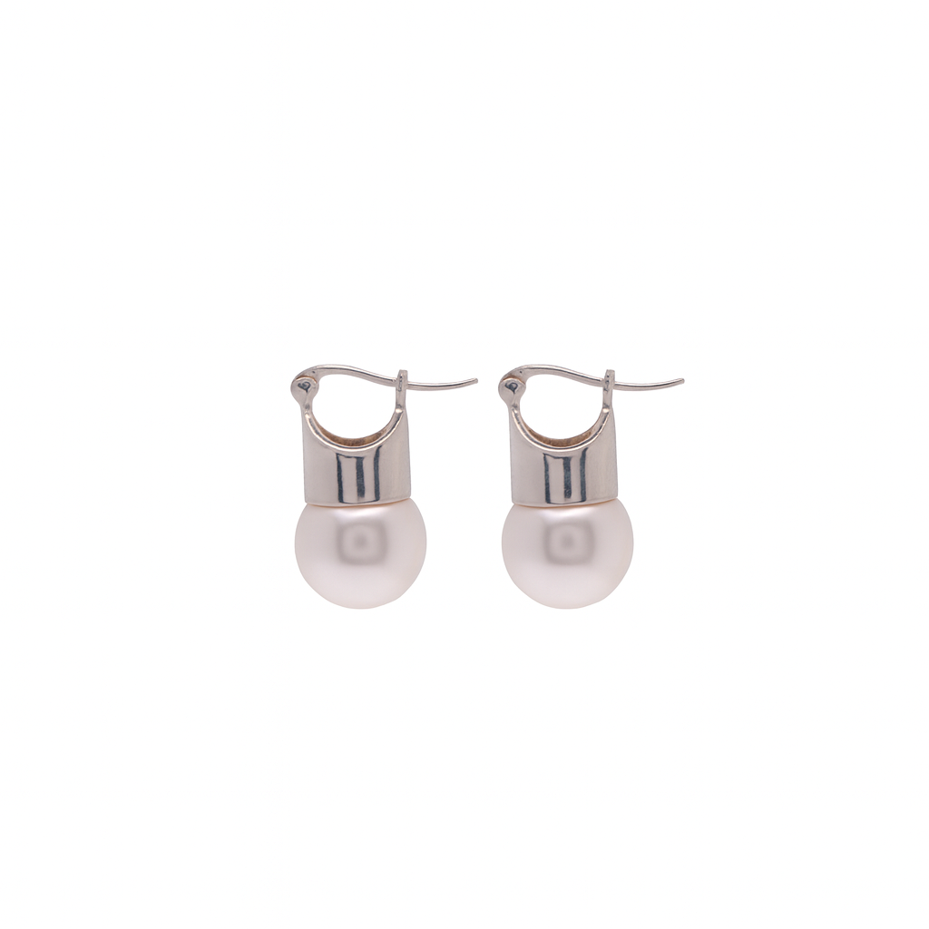 925 Sterling Silver Fresh Water Pearl Dangle Earrings- SPE00018