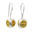 925 Silver Two Tone Matte Finish Artisanal Ball Earrings - SPE00025