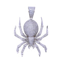 Rhodium Plated 925 Sterling Silver CZ Spider Pendant - SLP00292