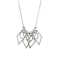 High Polish 925 Sterling Silver Multi Shaped Necklace- SPN00014