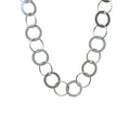 High Polish 925 Sterling Silver Multi Ring Necklace- SPN00020