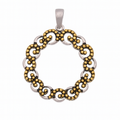 High Polished 925 Sterling Silver Wreath Pendant -SPP00038