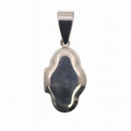 925 Sterling Silver High Polished Oblong Wave Locket- SPP00063