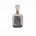 925 Sterling Silver High Polished Rectangle Filigree Locket Pendant- SPP00065