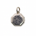 925 Sterling Silver High Polished Octagon Filigree Locket Pendant - SPP00066