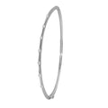 Rhodium Plated 925 Sterling Silver Clear CZ Bangle Bracelet - STB00339RH