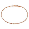 Rose Gold Plated 925 Sterling Silver Tennis Bracelet with CZ Stones - STB00558RGP