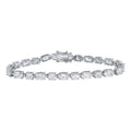 Rhodium Plated 925 Sterling Silver 5.5mm CZ Tennis Bracelet - STB00560