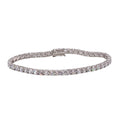Rhodium Plated 925 Sterling Silver CZ Tennis Bracelet - STB00565