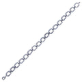 Rhodium Plated 925 Sterling Silver 8mm CZ Rectangle Link Tennis Bracelet - STB00605
