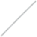Rhodium Plated 925 Sterling Silver 4.5mm CZ Oval Link Tennis Bracelet - STB00602