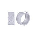 Silver 925 Rhodium Plated Small Round Clear CZ Hoop Earrings - STE00763
