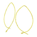 Gold Plated 925 Sterling Silver Pull-Through Earrings - STE01103GP