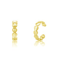 Gold Plated 925 Sterling Silver Multi Heart Cuff Earring - STE01289-GP