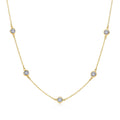 Gold Plated 925 Sterling Silver CZ by The Yard Necklace - STP00863GP