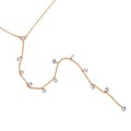 Rose Gold Plated 925 Sterling Silver Drop CZ Necklace - STP01670RGP