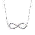 Rhodium Plated 925 Sterling Silver Rope Infinity Necklaces - STP01735
