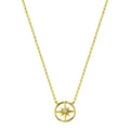 Gold Plated 925 Sterling Silver Northern Star Necklace - STP01774GP