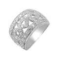 Silver 925 Rhodium Plated CZ Heart Ring - STR00094