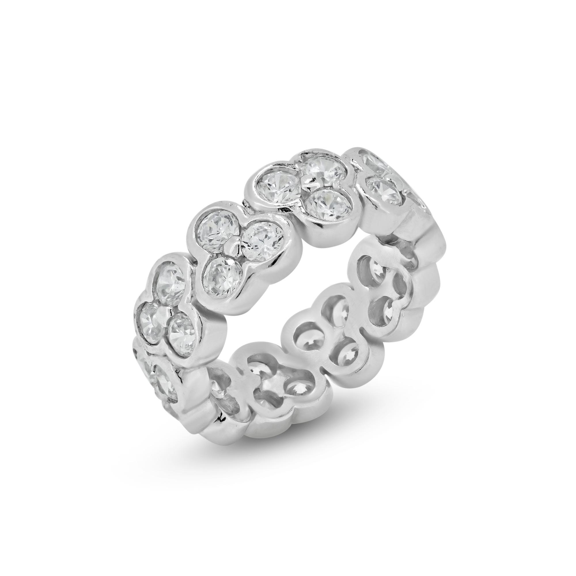Silver 925 Rhodium Plated 2 Princess Cut CZ Ring - STR00245