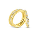 Silver 925 Gold Plated CZ Ring Set - STR00517GP