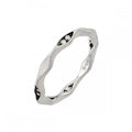 Silver 925 Rhodium and Black Rhodium Plated Clear CZ Eternity Ring - STR00878