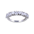 Rhodium Plated 925 Sterling Silver Multi Heart CZ Ring - STR01132RH