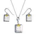 Silver 925 Gold and Rhodium Plated Best Friend Set - STS00150