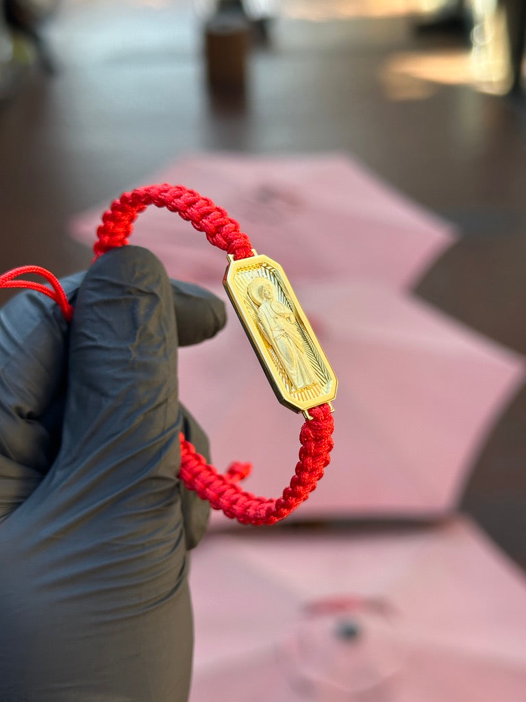Saint Jude ID Bracelet on Red String — detail 2